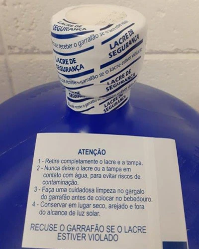 Como o lacre de galão de água garante a segurança do produto

